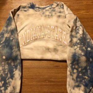 Bleached Indiana State crew neck